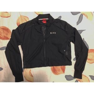 Nike Black Cropped Windbreaker